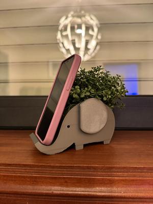 Cute Elephant Phone Stand Vase or Office organizer