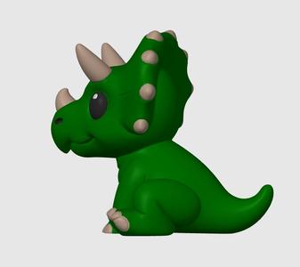 baby trike chibi dinosaur keychain and figurine set