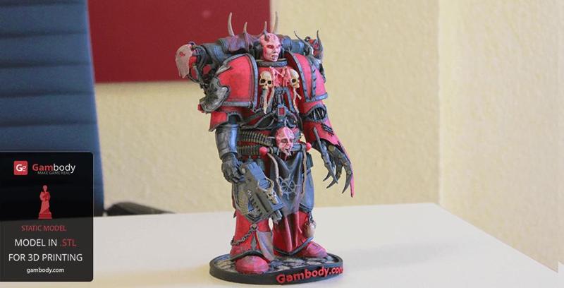 Chaos Space Marine 40k 3D Printing Figurine | Assembly