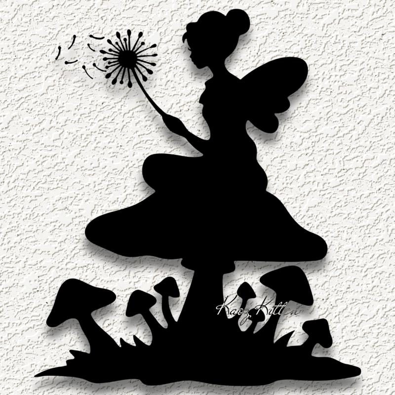 mushroom garden fairy wall art home decor