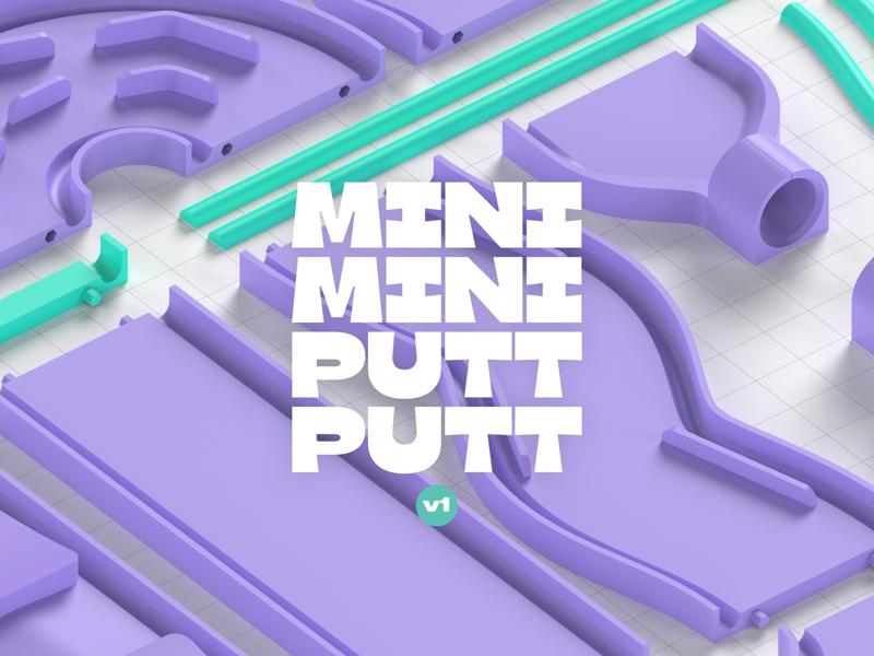 Mini Mini Putt Putt – Modular Tabletop Golf Course (Complete Set)