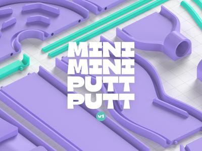 Mini Mini Putt Putt – Modular Tabletop Golf Course (Complete Set)