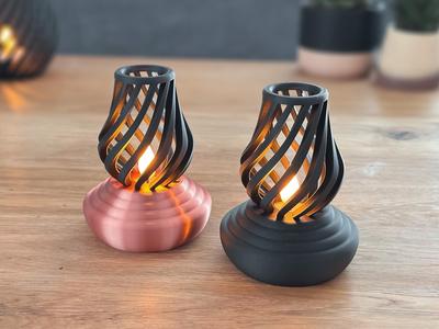 Oil Lamp Spiral Tea Light Holder