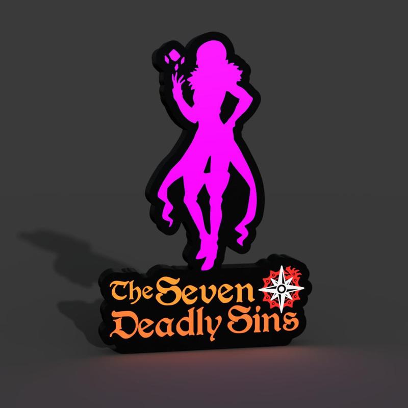 Merlin Seven Deadly Sins Dual Part Lightbox LED Lamp