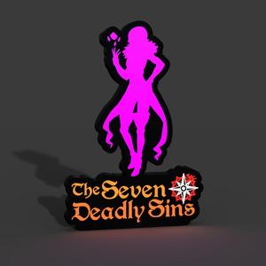 Merlin Seven Deadly Sins Dual Part Lightbox LED Lamp