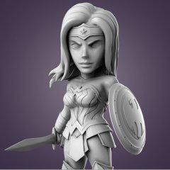 Chibi Wonder Woman 3D Printing Miniature | Assembly