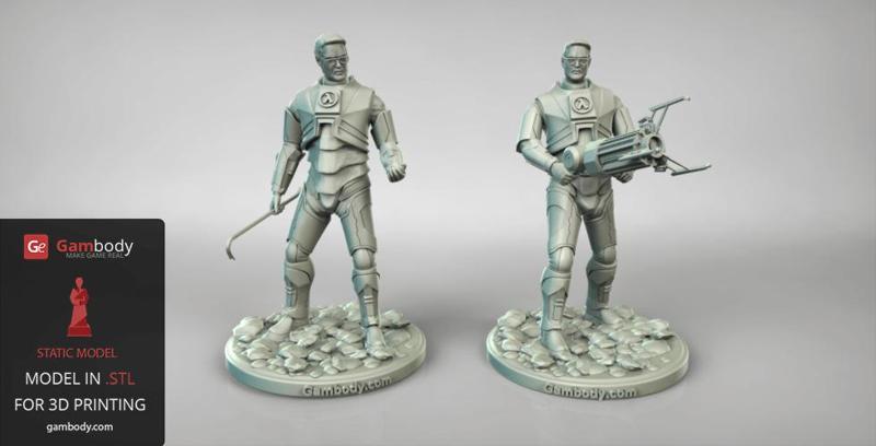 Gordon Freeman 3D Printing Figurines | Static