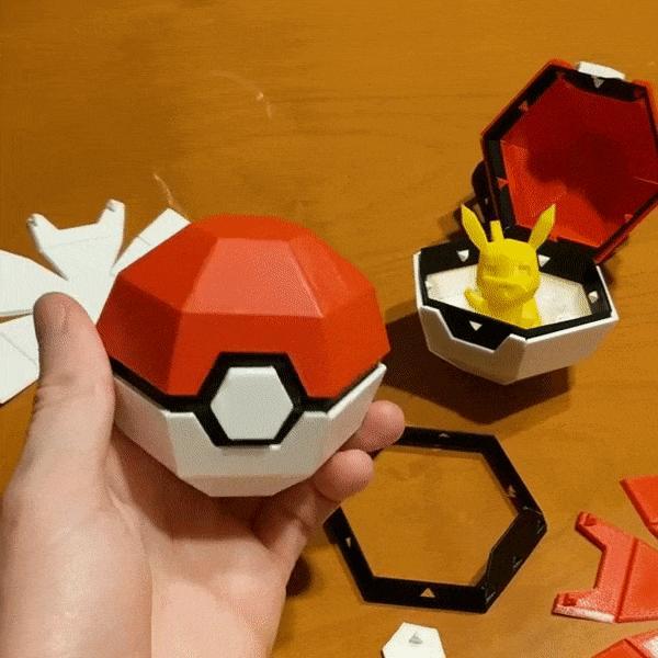 Foldable Pokeball Box Decoration