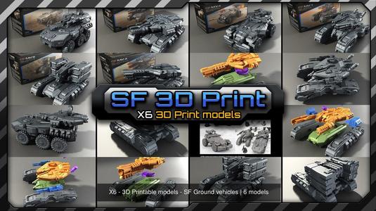X6 – 3D Printable models – SF Ground vehicles 3D Model Collection