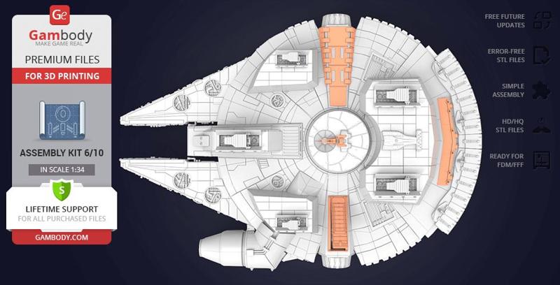 Millennium Falcon: Boarding Ramp, Gun | Exterior Parts Kit 5
