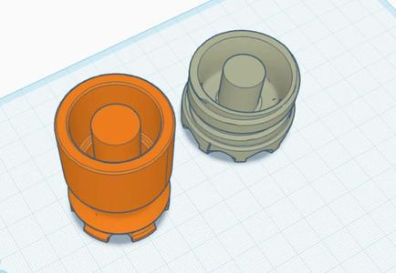 LHTCU Plunger head & Spring Cap (PROTOTYPE)