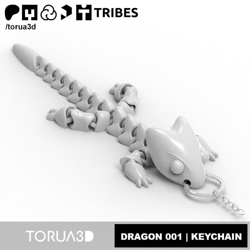 Articulated dragon 001 – Keychain