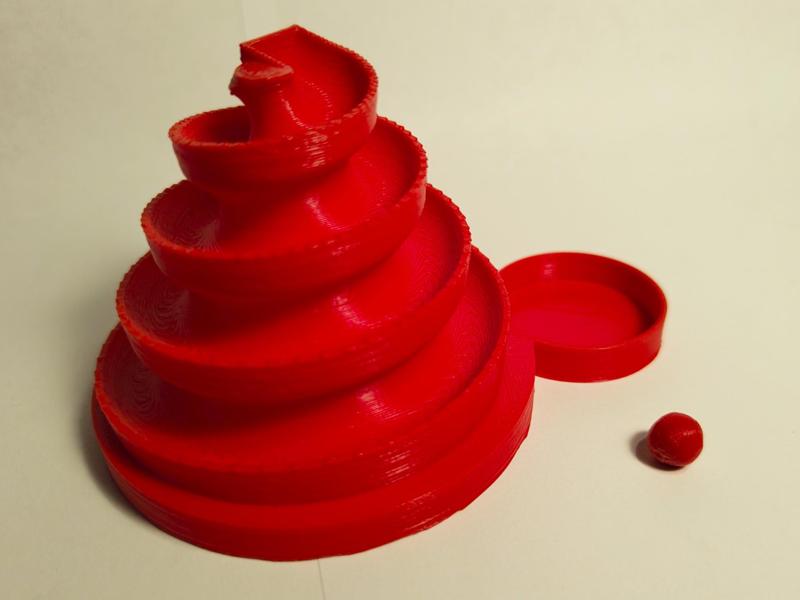 Spiral marble run