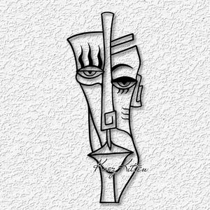 Abstract cubism face wall art Picasso modern home decor