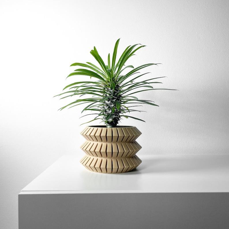 The Sivat Planter Pot STL 3D Print File, Digital Download for 3D Printing, Home Decor Planter for Plants & Flowers