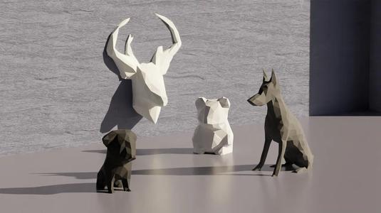 Low Poly Animals – AI Generated  (Image to 3D Models)