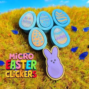 BUNDLE: Assorted Easter Egg Clicker set + BONUS PEEP Bunny Clicker