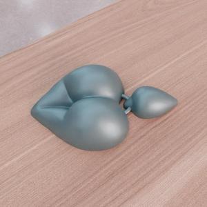 3D Butt and Shell Earring with 3D Stl File & Women Line Art, 3D Printing, Butt Print, Earring Accessories, Woman Body Art, Cute Earring