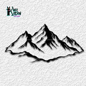 3 mountain peaks wall art outdoor mountain scenery decor
