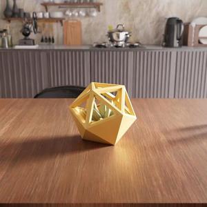 3D Wireframe Box Planter STL File – Modern Decor, Indoor Planter, 3D Printed Planter, Small Planter, 3D Printed Decor