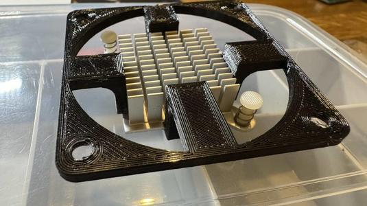 LSI heatsink 27.5×27.5×12 to 60mm fan adapter