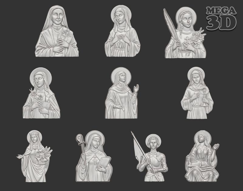 10 Holy Women Saints – 250422 3D Model Collection