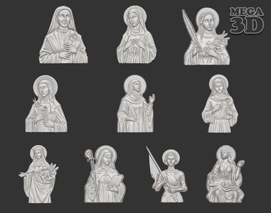 10 Holy Women Saints – 250422 3D Model Collection