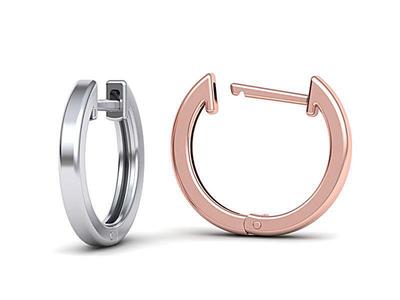 Delicate Fine Hoop Earrings 3d model