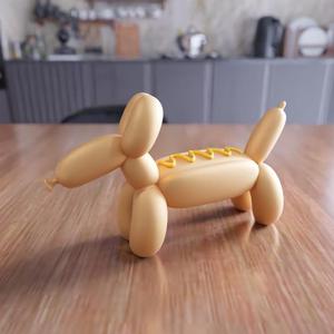 3D Hotdog-Shaped Sausage Dog Balloon figure as Stl File & Sausage Dog Gifts, 3D Printing, Animal Print, Balloon Gift, Balloon Decor