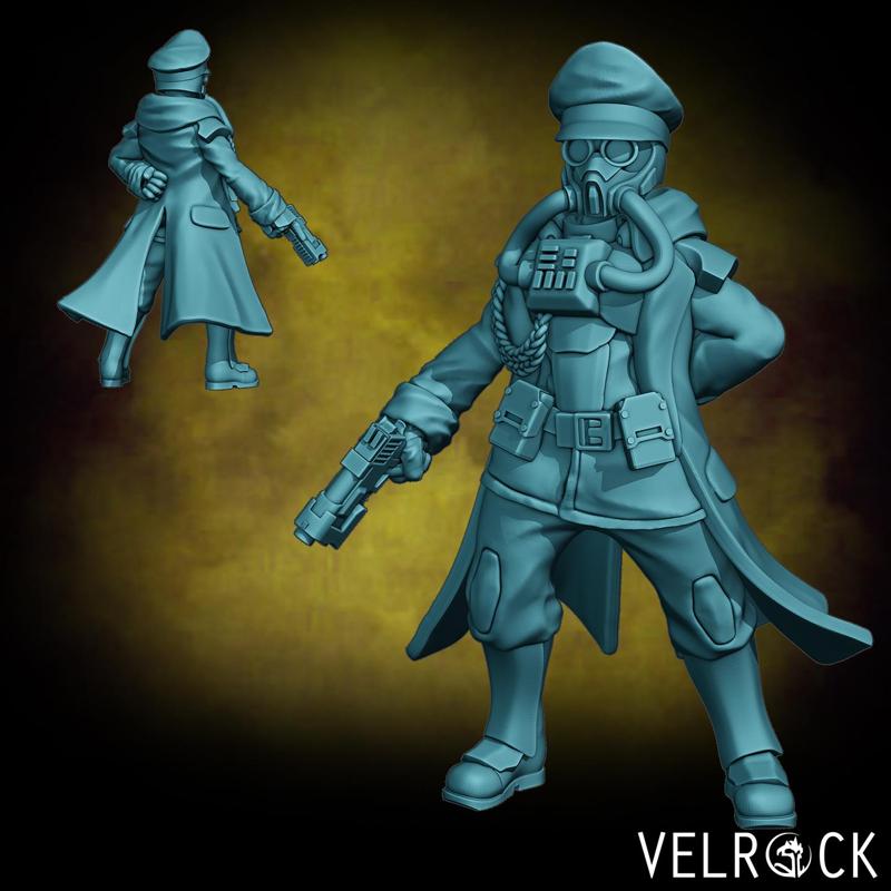 Tempest Guardsman Trencher Captain (Female) (PRESUPPORTED)