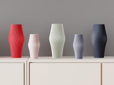 Elegant Vase. Modern dried flower vase. easy print