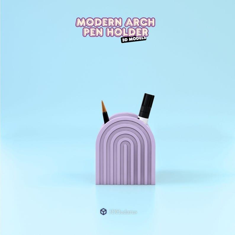 Modern Arch Pen Holder 3D Print STL File