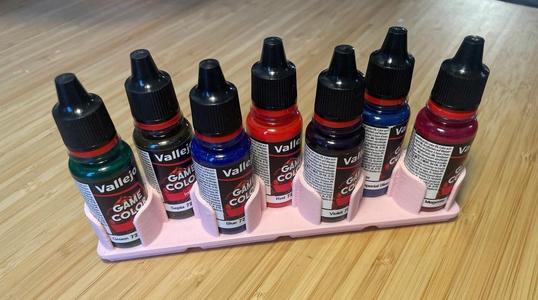 Gridfinity 4×1 Vallejo paint bottle holder