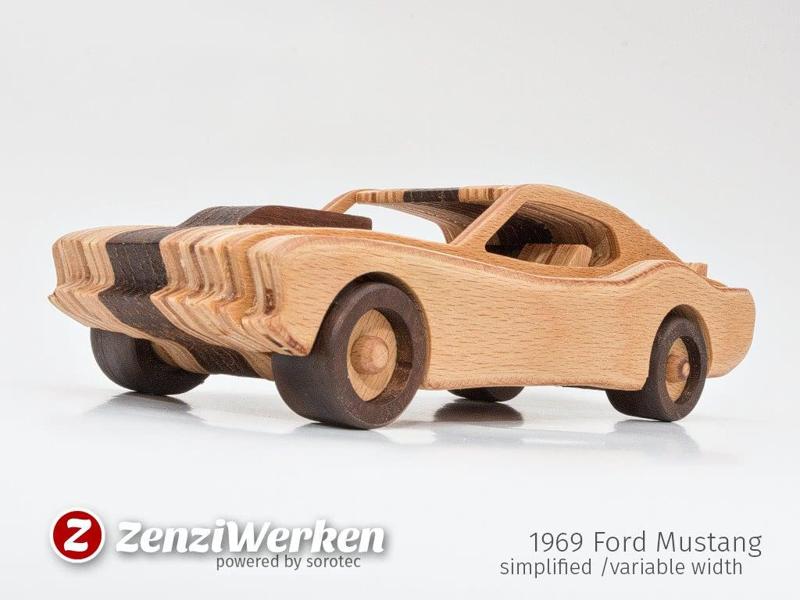 1969 Mustang simplified (variable width) cnc/laser