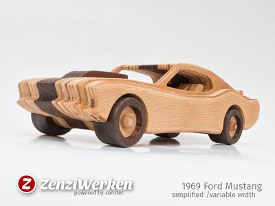 1969 Mustang simplified (variable width) cnc/laser