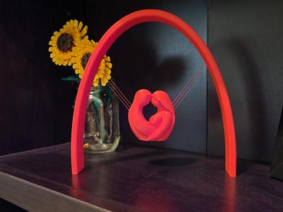 Suspended Valentine Statue – A Floating Embrace