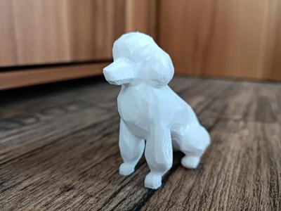 Poodle Low Poly Poodle Figurine Decoration