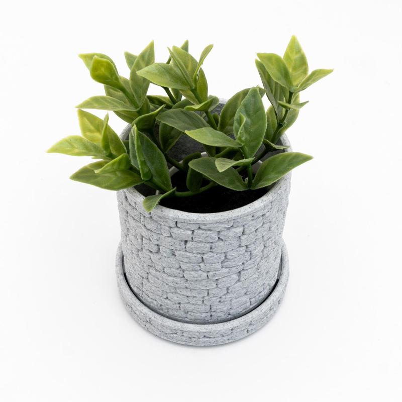 Stone Wall Planter Round