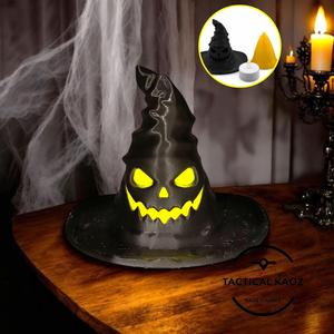 Glowing Witch Hat Tealight Holder – Swappable Inserts