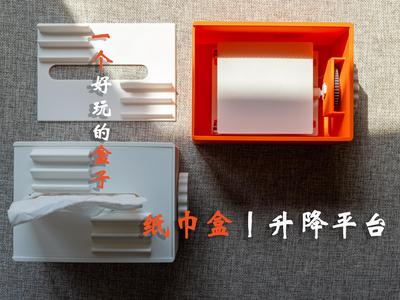 Tissue Box with Internal Lift Mechanism