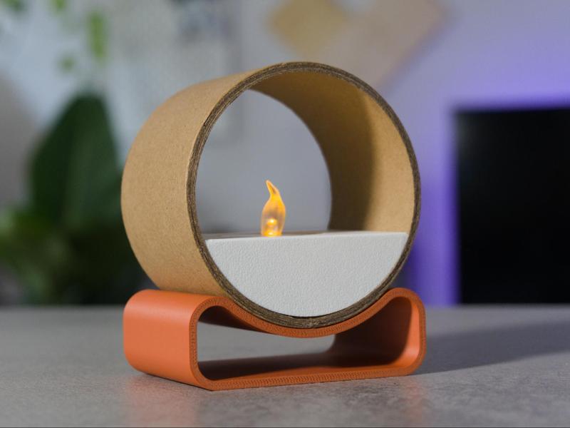 Wavy recycled spool – Tea Light