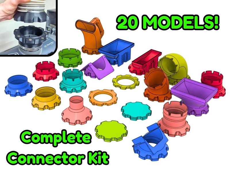 Magnetic Dust Collection Connectors Set for Dust Extraction   
