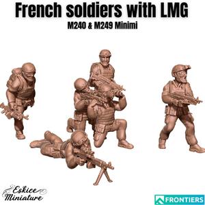 Modern French with LMG (minimi & m240) – 28mm