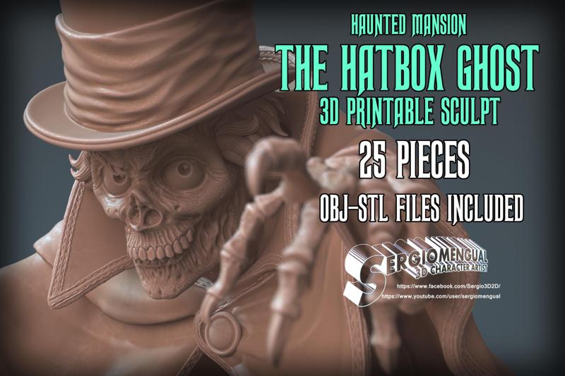 Disney Haunted Mansion The Hatbox Ghost 3D Printable Sculpt