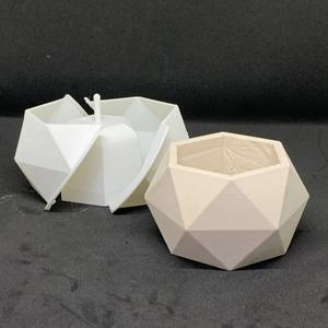 3D print mold – Modern geometric plant pot with drainage