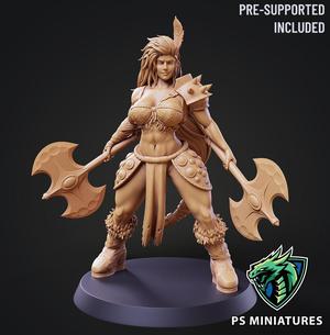 Barbarian Battlemaster Pose 4 – 2 Variants + Pinup