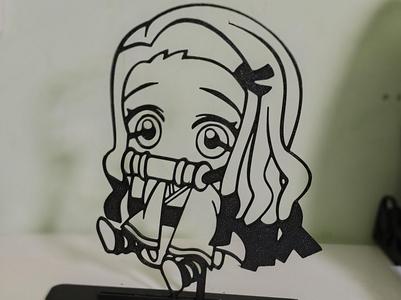 Nezuko Kamado with stand – Demon Slayer 2d art