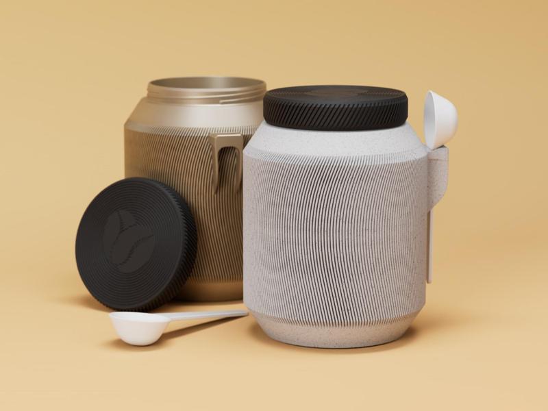 Coffee Container with Spoon Holder
