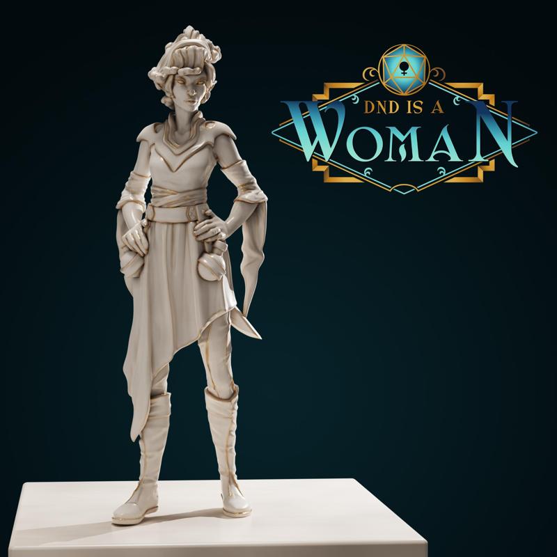 Genasi Sorcerer – Jifwiaa – 28/32mm and 75mm