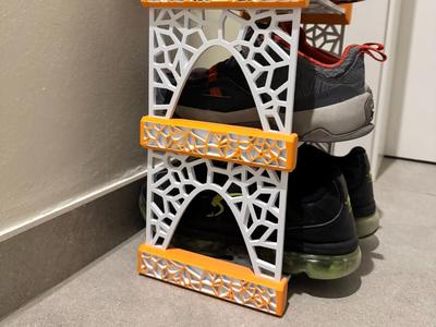 Stackable Voronoi Shoe Rack